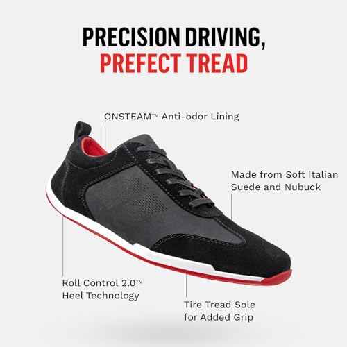 Piloti Icona Driving Shoes for Men, Italian Suede Performance Everyday Driving Sneakers for Men4