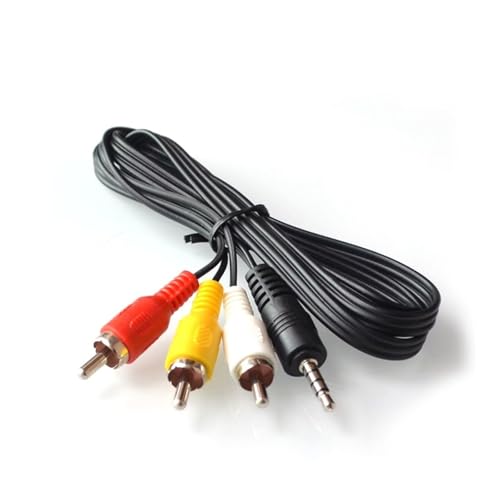 Cable de audio 3,5 mm a 3 RCA macho adaptador para reproductor CD 2