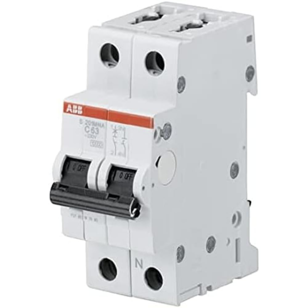 ABBStotz S&J 4016779550086 Circuit Breaker S201M-C2NA 10kA 2A C 1p+N (2p) System Pro M Compact Circuit Breaker