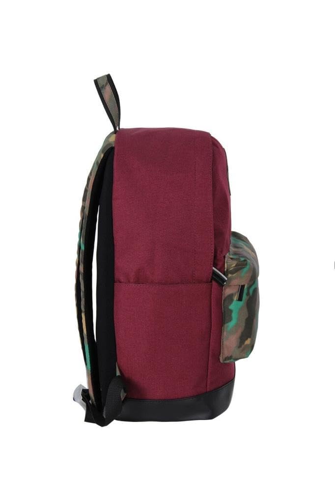 United Colors Of Benetton Okul Sırt Çantası, 40 X 29 X 11 Cm, Bordo Kamuflaj, Orta