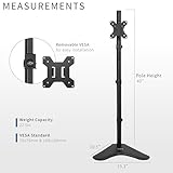 VIVO Extra Tall Single LCD Computer Monitor Free-Standing Adjustable Desk Stand for One Screen 13" to 27" (STAND-V011H) - Image 3