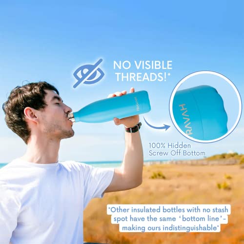 Travah Diversion Safe Light Blue Water Bottle With Travah Diversion Safe Hairbrush #TOP5