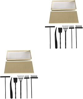 STAHAD Toys 2 Sets Sand Rake Suit Rake Playsets Mini Garden Rake Meditation Zen Rake Miniature Zen Garden Tools Sand Drawing Tool Zen Garden Rake Set Zen Garden Accessories Box Beach Toys