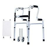 Gehrahmen Rollatoren Krankenhaus Griffige Spazierstock Walker Ältere Four-Legged Spazierstock Spazierstock leichtgewichtrollator faltbar (Size : Click to Select with Roller)