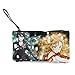 Produktbild Japanische Anime Style Leinwand Münzgeldbörse Reißverschluss Tasche Kosmetik Make-up Taschen Handytasche mit Griff Multifunktion Reise Kosmetik Tasche Brieftasche Taschen Brieftaschen Geldbörsen