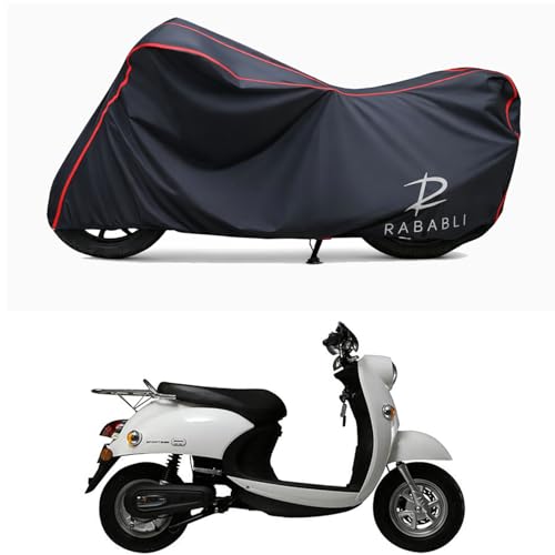 Image of Waterproof Bike Body Cover Compatible for | Benling Kriti LA | Taffeta Fabric, Red Piping Design, Bottom Elastic Fit | Dustproof, Sun UV & Rain Protection for All Bikes