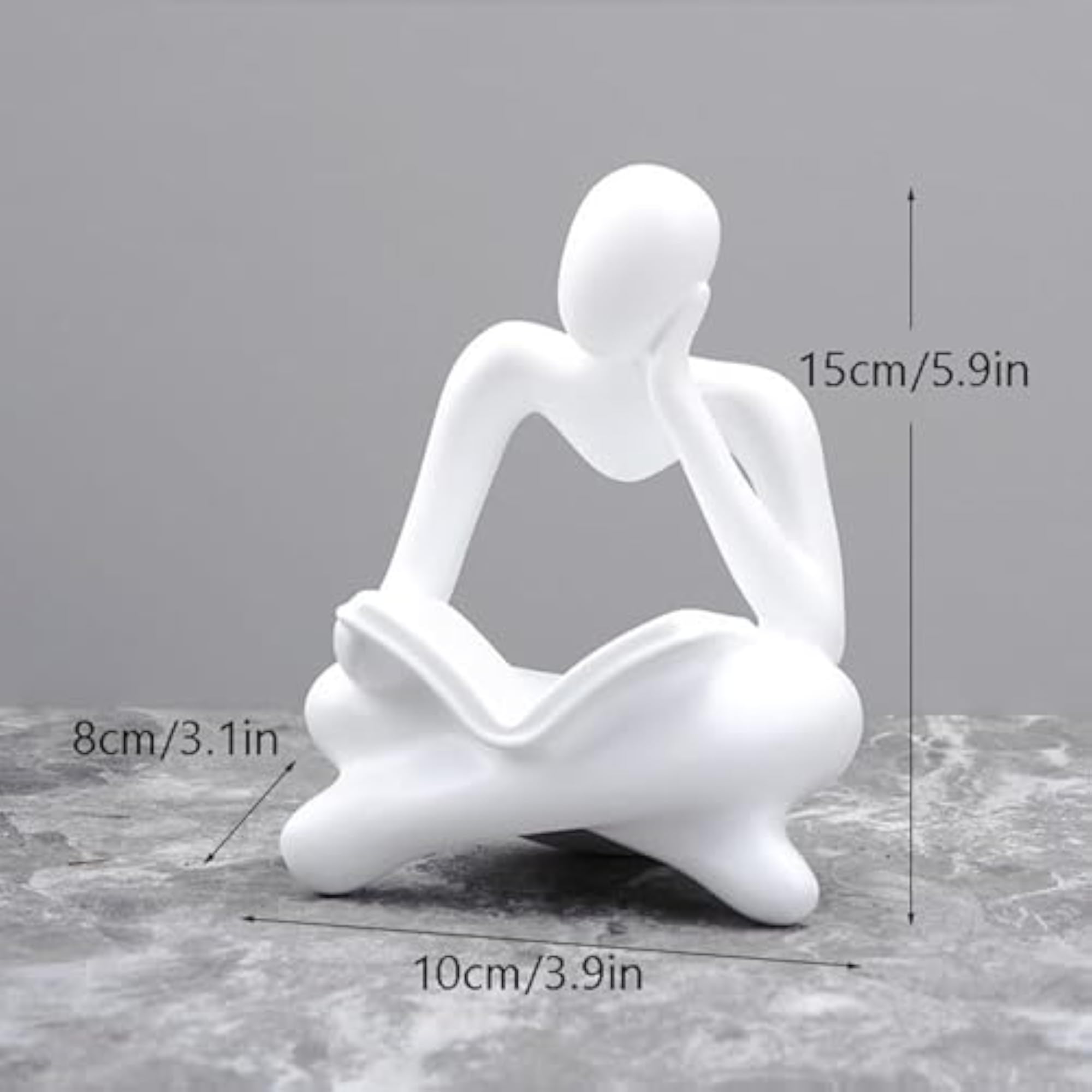 Abstract Thinker Decorative Bookend for Home Decor