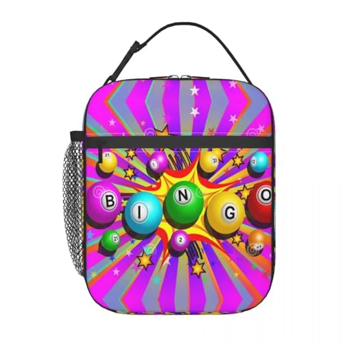 WEIXNCXCJ Bolsa de Almuerzo aislada Personalizada para Juegos de Papel Bignoes para Mujeres Enfriador térmico Comida Lonchera Bolsas de Mano Reutilizables Escolares