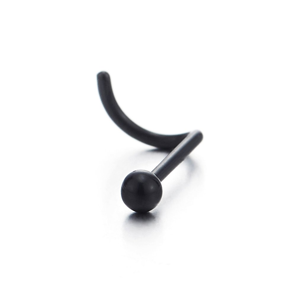 COOLSTEELANDBEYOND Pernos Nariz Piercing Anillo de Nariz Joyas para el Cuerpo Acero Inoxidable