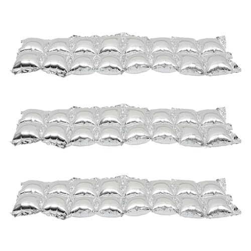 DIYEAH Pared Cuadrada de Globos de Aluminio Plata Fondo Decorativo para Fiestas y Festivales 3 Piezas Globos Navideños para Cumpleaños Bodas y Showers