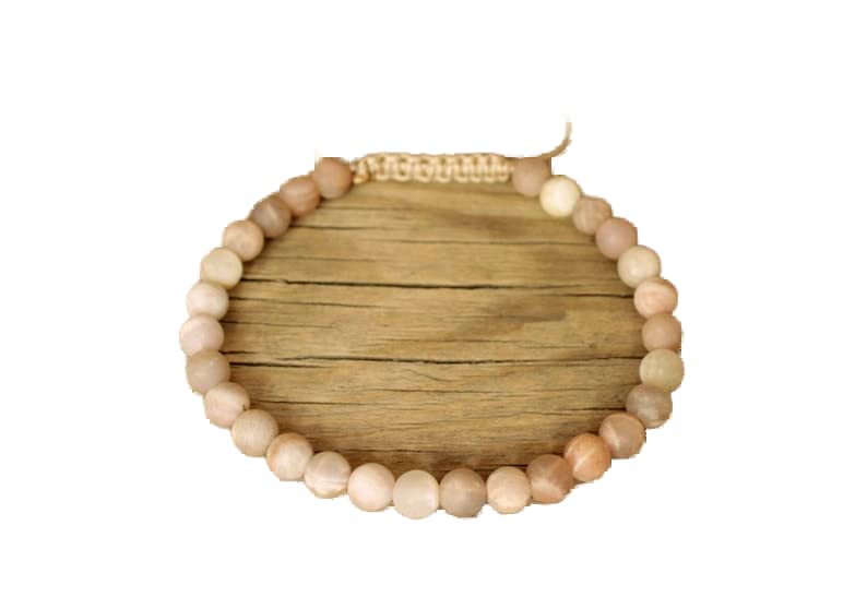 Bracelet en pierre de soleil rose de 6mm pour séance de yoga et méditation