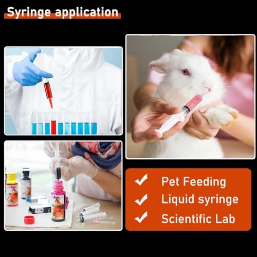 20ml Spritzen 3er Pack, Kunststoffspritzen mit Kappe, aseptisch, geeignet für Labor, Tierfütterung, Klebstoffapplikation, Pflanzenbewässerung, präzise Dosierung und Abgabe, einzeln verpackt