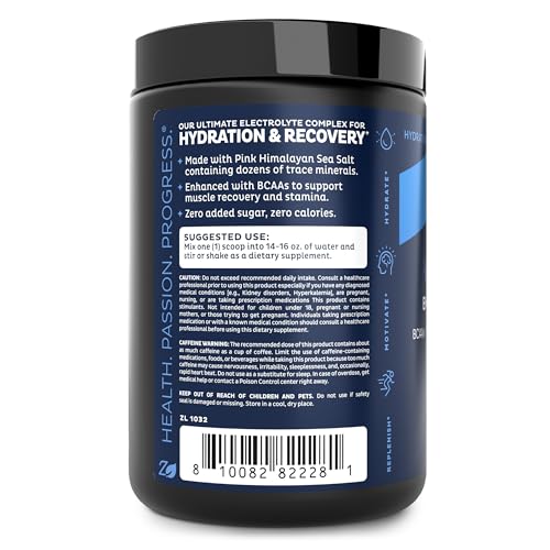 Image of Zeal Electrolyte Powder - 90 Servings | Keto Electrolytes Powder | Zero Sugar, BCAAs, B-Vitamins | Potassium, Zinc, Magnesium | Hydration Powder Recovery Drink | Green Apple