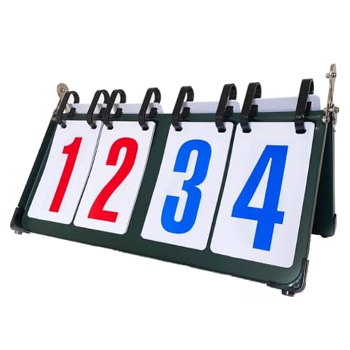 ELECTRO-WEIDEWORLD 得点板 スコアボード 4桁 汎用 得点ボード 防水 スポーツ 点数ボード 携帯式 運動会 競技 野球 サッカー バスケットボール 卓球 コーチ審判用 見やすい
