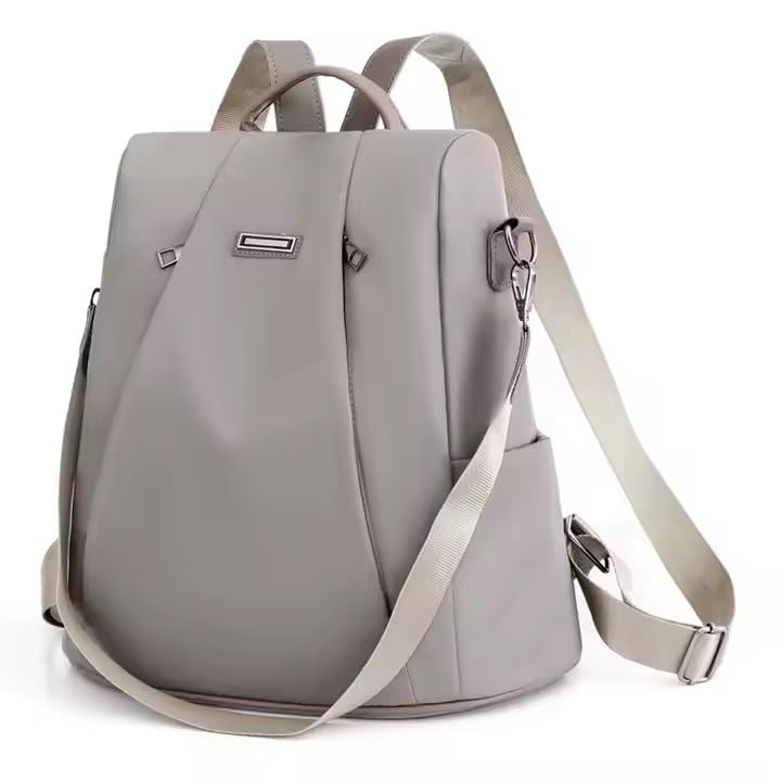 Lightweight Anti-Theft Backpack for Women – Waterproof Rucksack Bag for Travel, Work & Leisure (Khaki)