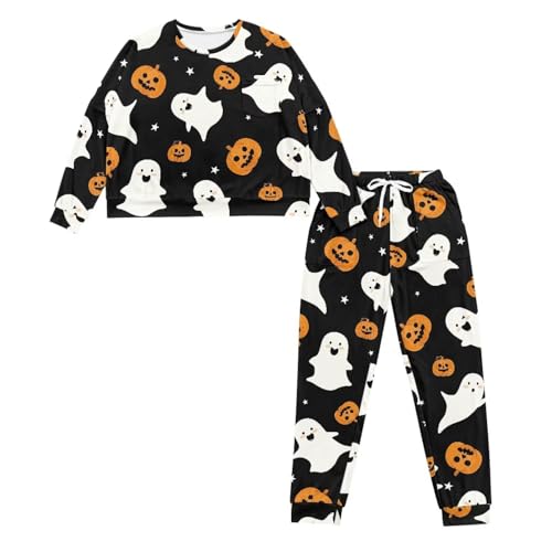 Image of Women's Pajamas Set Soft 2 Piece Loungewear Long Sleeve Pj Set Matching Sleepwear with Pockets for Women Plus Size