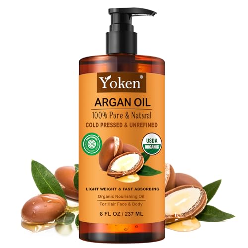 Yoken USDA Organic Argan Oil for Hair, Pure and Natural Morocco Argan Oil, Argon Oil For Hair,...