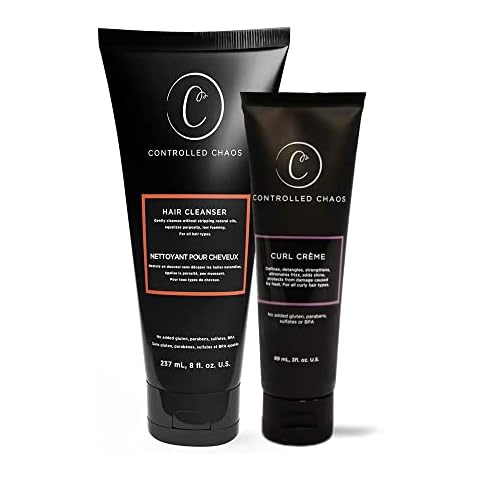 Controlled Chaos As Seen on Shark Tank Bundle Package of 3 oz Curl Defining Cream & 8 oz Hair Cleanser - Hair Products to Control Frizz & Nourish All Hair Type Cover