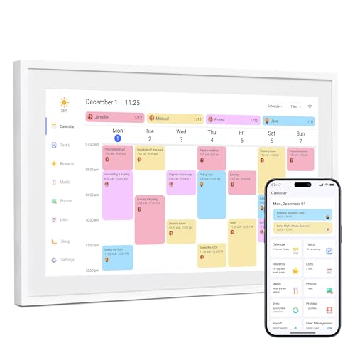 Image of Dragon Touch 15.6 inch Digital Calendar Chore Chart - Interactive Touchscreen, Smart Family Planner, Digital Picture Frame Best Gifts for Christmas, Wedding, Mom