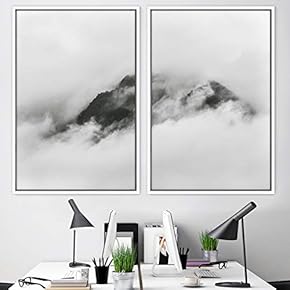 signwin 2 Piece Framed Canvas Wall Art Foggy...