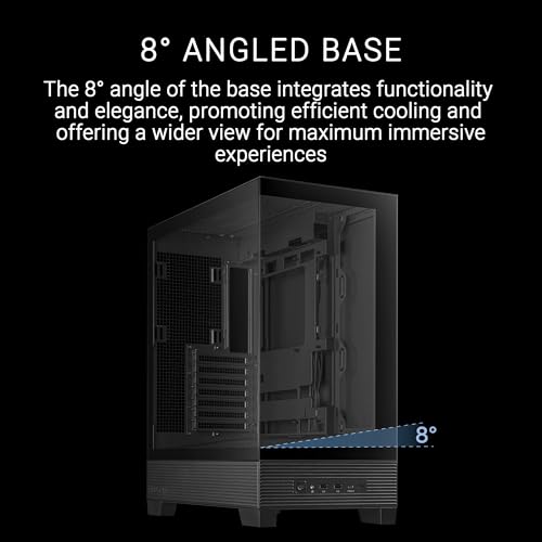 Image of ASUS A31 PLUS Black ATX pc case (hidden-connector motherboards, 360mm radiators and 380mm graphics cards, four pre-installed ARGB fans, clean cable management)