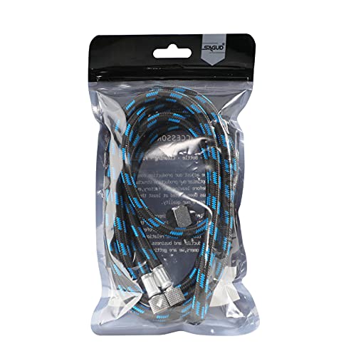 SAGUD Airbrush Hose 6 Foot Nylon Braided Air Hose with 1/8” Size On Both End and Adapter 1/8” male - 1/4” female for Most Airbrush Kit by SAGUD - Used condition - Image 7