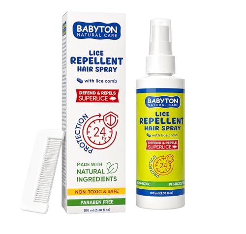 Babyton Anti Lice Hair Spray with Lice Comb Paraben Free 100ml