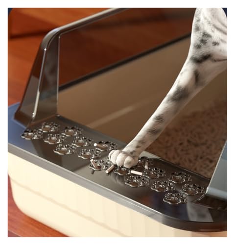 Bandeja sanitaria para gatos abierta grande de plástico rosa miniatura 5