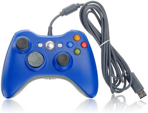 Blue Wired USB Game Pad Controller For MICROSOFT Xbox 360&Slim PC Windows 7