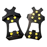 Confident Snow Navigation: Shoe spikes crafted for icy terrains utilize a composite anti-slip texture and 3D raised dots to maximize traction, enabling wearers to move confidently across snow-covered streets or uneven icy landscapes without fear of s...