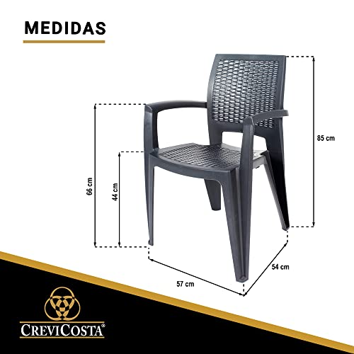 Miniatura 2 de Crevicosta Quality Mark Marcas De Calidad - Set 6 Sillas Caribe Antracita