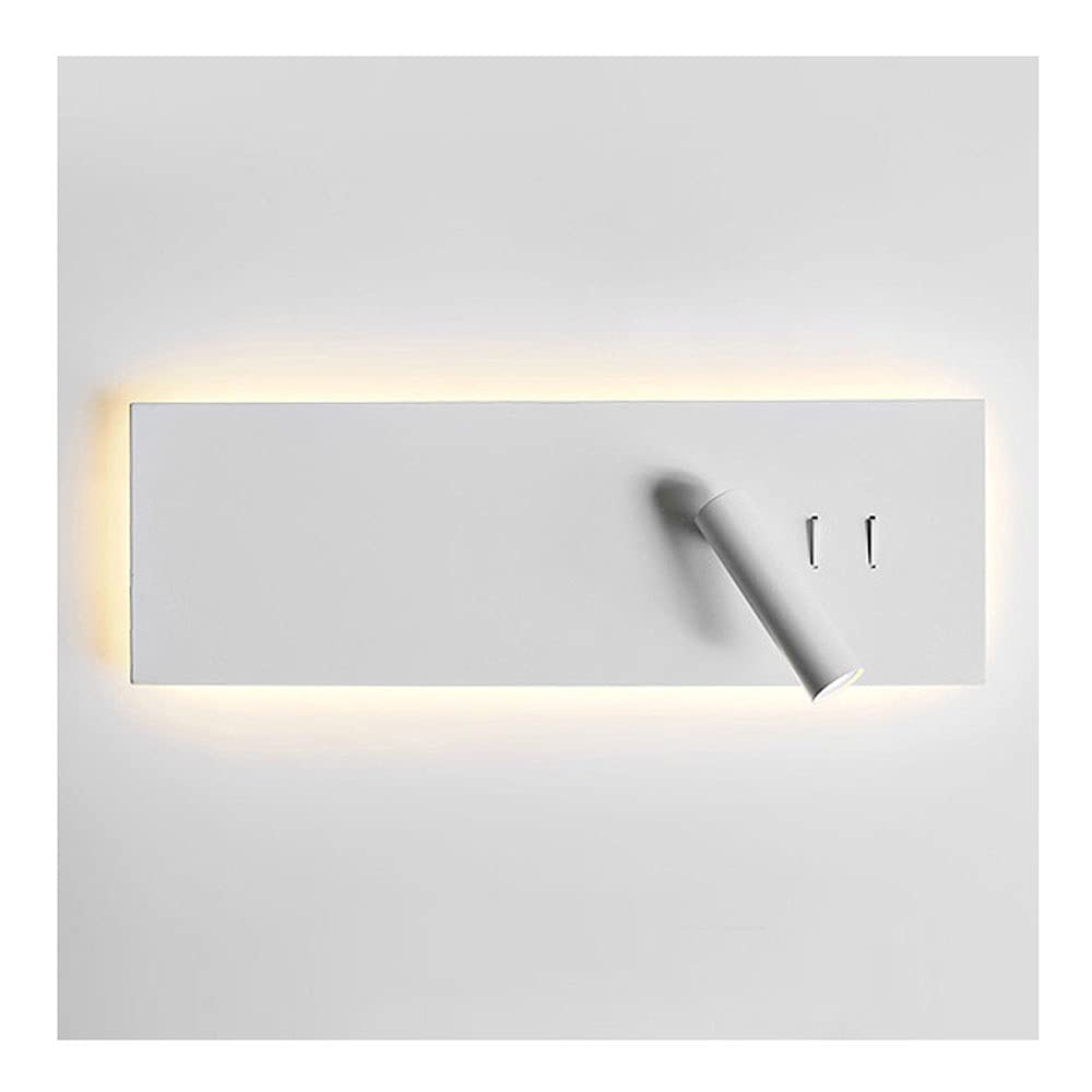 He-shop Wall lamp, Wall Lights Reading Lights Bracket Background Reading Light,Indoor Wall Light (Color : White)