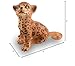 Toymany 7PCS Leopards Figurines with Leopards Cub and Tree Trunk, Realistic Jungle Animals Figures Family Playset, Educational Toy Cake Toppers