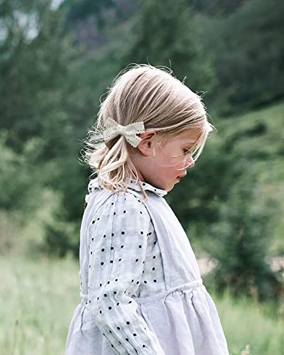 Doboi Baby Girl Hair Clips 24Pcs Baby Girl Bows Cotton Flower Prints Hair Accessories Fully Lined Barrettes Alligator Hair Clips For Girls Toddler Kids #TOP6
