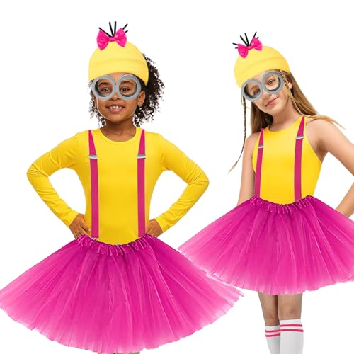 Uivic Halloween Costume For Girls,Goggles/Beanie/Tutu Skirt/Suspenders/Gloves Kids Halloween Costume Accessories Kit  thumb #3