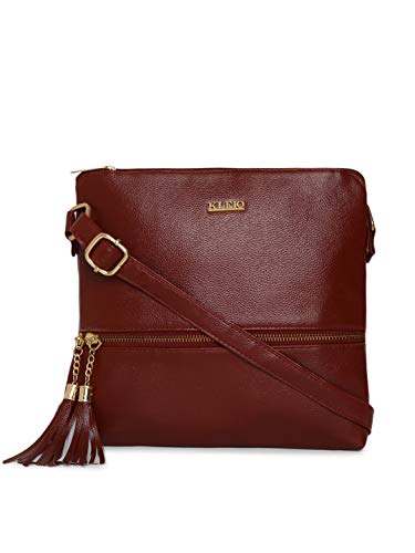 Image of KLEIO Stylish Lightweight Tassel PU Leather Cross Body Side Sling Handbag Purse For Women Girls Ladies