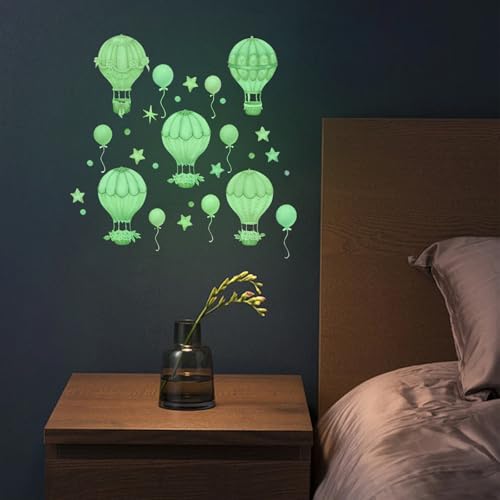 2 Vinilos Decorativos Globos Aerostáticos que Brillan en la Oscuridad miniatura 4