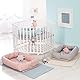 roba Babylounge 3 in 1 ’roba Style’, rosa/mauve, Wickelauflage, Bettschlange