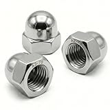 PRORAJE Écrous Borgnes Inox M8 (Lot de 5) | Écrou Borgne Hexagonal DIN 1587 | Acier Inoxyd...