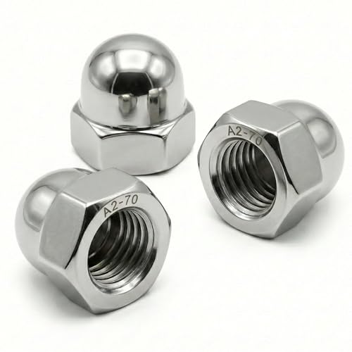 PRORAJE Écrous Borgnes Inox M3 (Lot de 20) | Écrou Borgne Hexagonal DIN 1587 | Acier Inoxydable A2-070 (V2A/AISI 304) | Dôme Protection vis Ø 3mm