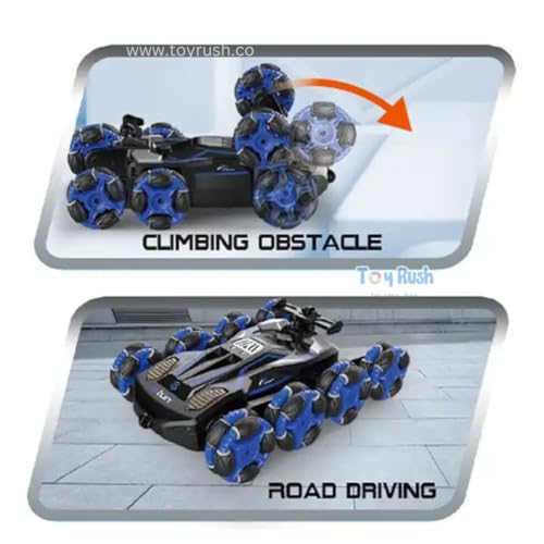 Image of Remote Control Drift Spray Stunt Car Hand Gesture Control 4Wd Off Road Vehicle With 8 Wheel Led Headlight Car Toys With For Kids - Multicolor