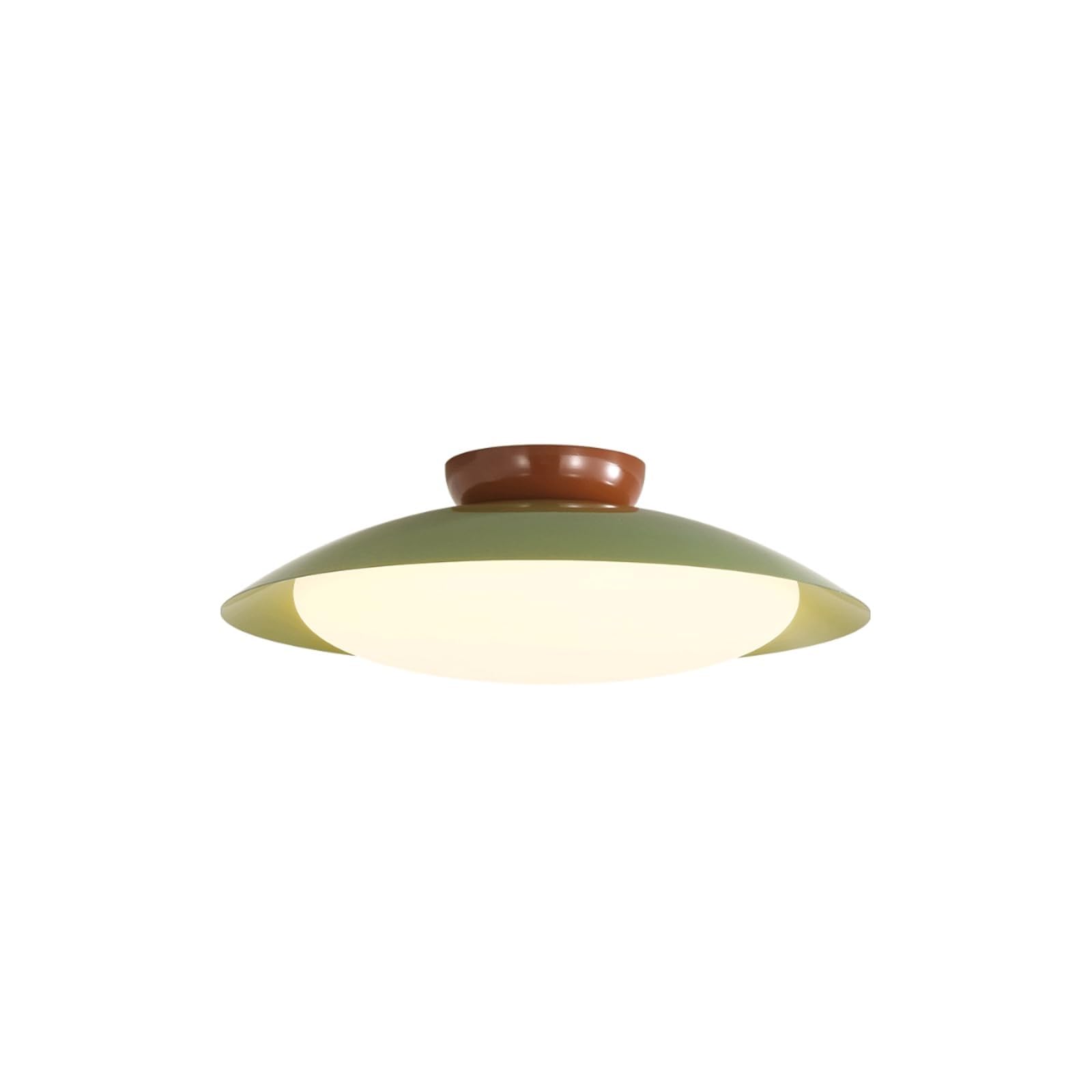 PLQWUJD Exquisite Chandelier LED Ceiling Light Fixture Dimmable Semi Flush Mount Lighting Close to Ceiling Light Bowl Shape Ceiling Lamp Hallway Chandelier(Gr�n)