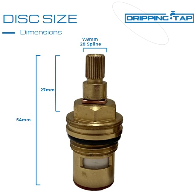 TC30- Mixer Tap Cartridge Replacement Tap Valves to Suit Franke Olympus, Abode and San Marco Per 1/2 Turn, 7.8mm x 28 Spline - Image 3