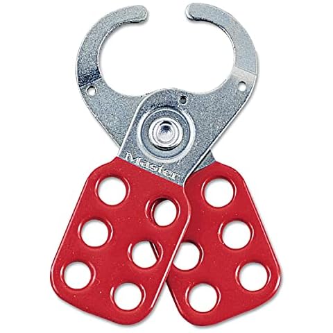 Master Lock 421 Steel Lockout Hasp with Safety Features Cover