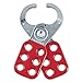 Master Lock 421 Lockout Tagout Hasp with Vinyl-Coated Handle and Extended Jaw, Red, 