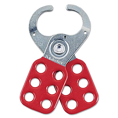 Image of MAS421 - Steel Lockout Hasp, Steel /vinyl, 2 3 /8 inch, Red
