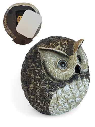 Gift Essentials Ocultador de llaves para exteriores, diseño de búho, adorno para jardín, patio y césped