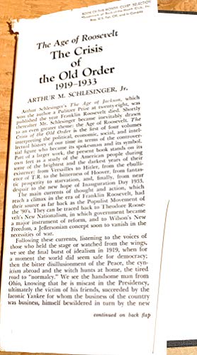 Crisis of the Old Order (Age of Roosevelt) 0395081599 Book Cover