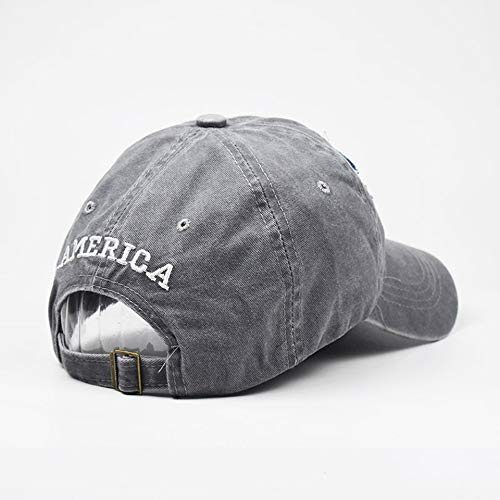 Image of Men's American-Flag Embroidered Baseball-Cap Distress Dad-Hats Adjustable