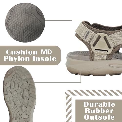 GRITION Mens Outdoor Hiking Sandals Summer Beach Closed Toe Water Sandal Waterproof Comfortable Fisherman Adventures Sport Athletic Walking Traveling Shoes Sandles4